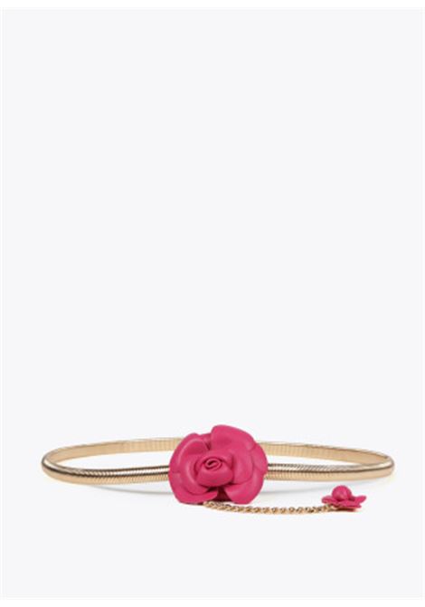 Cintura elasticizzata metallo fiori effetto LOLA CASADEMUNT | LS2506008FUCSIA